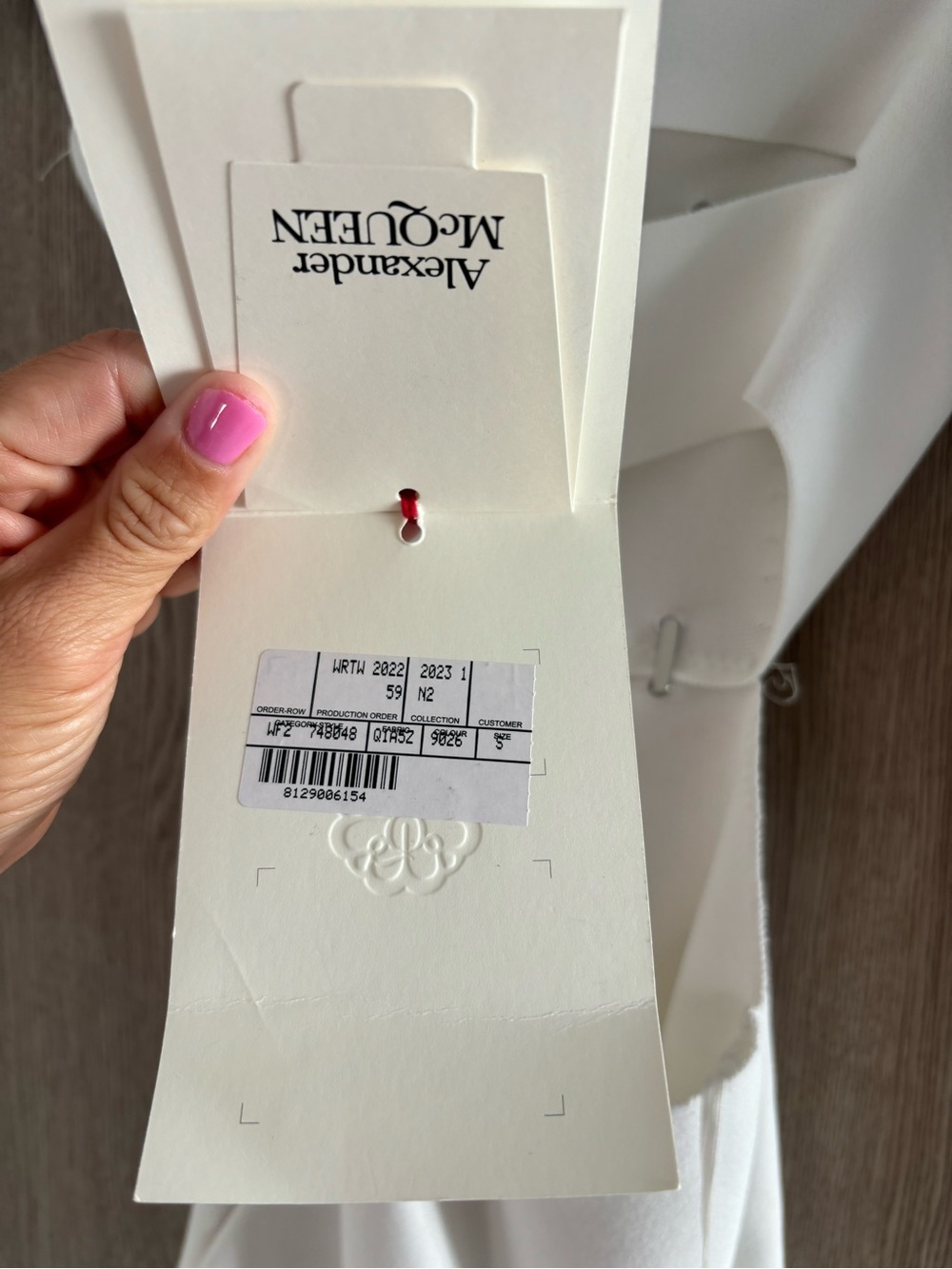 Alexander McQueen White Sculpted Fit-and-Flare Mini Dress - Picture 3 of 7
